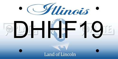 DHHF19 Illinois License Plate