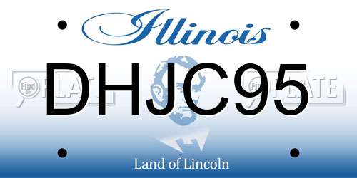 DHJC95 Illinois License Plate
