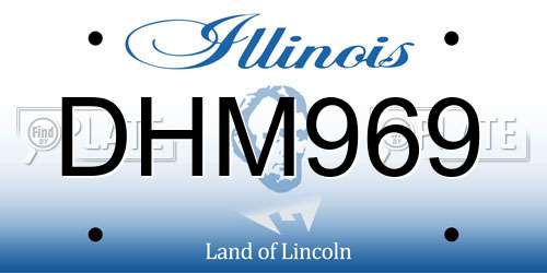 DHM969 Illinois License Plate