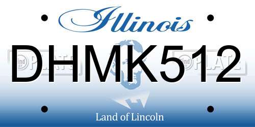 DHMK512 Illinois License Plate