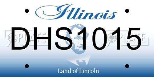 DHS1015 Illinois License Plate