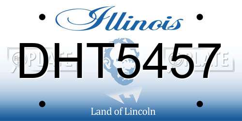 DHT5457 Illinois License Plate