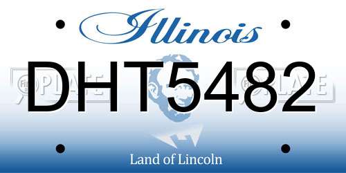 DHT5482 Illinois License Plate