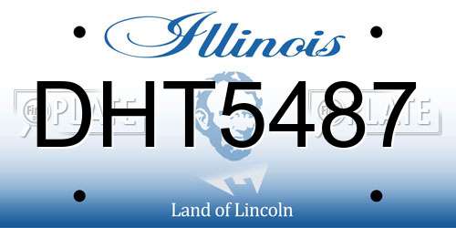 DHT5487 Illinois License Plate