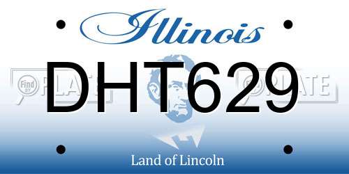 DHT629 Illinois License Plate