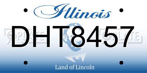 DHT8457 Illinois License Plate