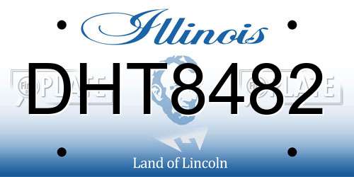 DHT8482 Illinois License Plate