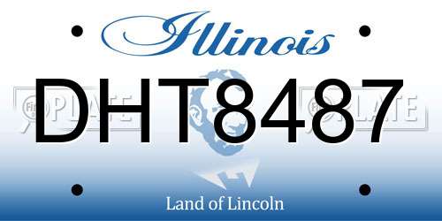 DHT8487 Illinois License Plate