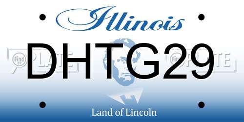 DHTG29 Illinois License Plate