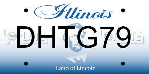 DHTG79 Illinois License Plate
