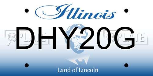 DHY20G Illinois License Plate