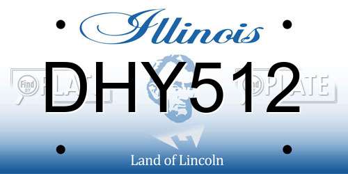 DHY512 Illinois License Plate
