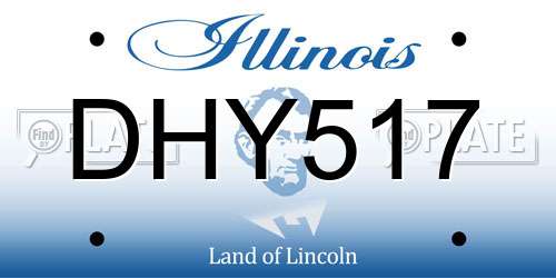 DHY517 Illinois License Plate