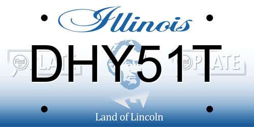 DHY51T Illinois License Plate