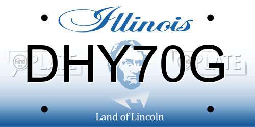DHY70G Illinois License Plate