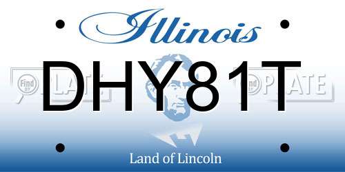 DHY81T Illinois License Plate
