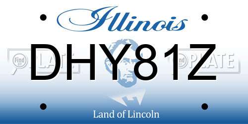 DHY81Z Illinois License Plate
