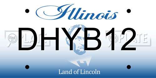 DHYB12 Illinois License Plate