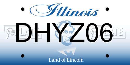 DHYZ06 Illinois License Plate