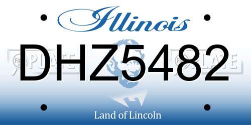 DHZ5482 Illinois License Plate