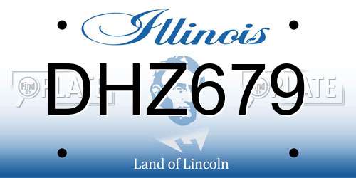 DHZ679 Illinois License Plate