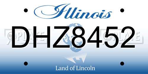DHZ8452 Illinois License Plate