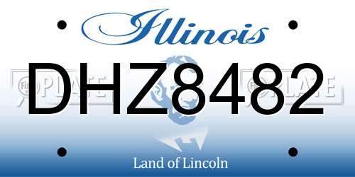 DHZ8482 Illinois License Plate