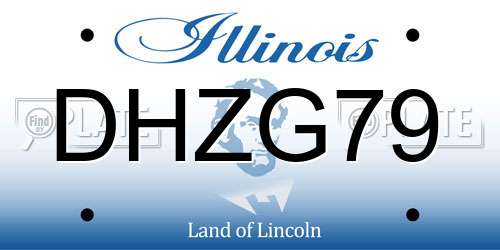 DHZG79 Illinois License Plate