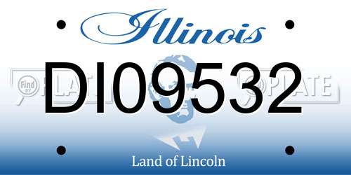 DI09532 Illinois License Plate