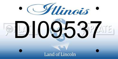 DI09537 Illinois License Plate