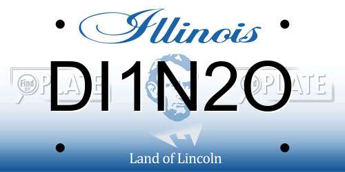DI1N2O Illinois License Plate