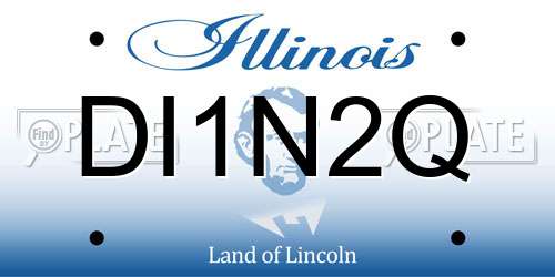 DI1N2Q Illinois License Plate