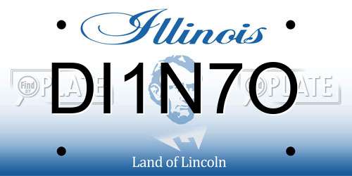 DI1N7O Illinois License Plate