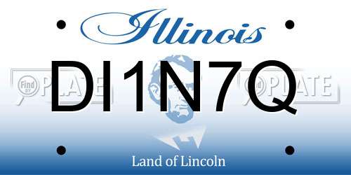 DI1N7Q Illinois License Plate