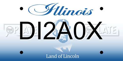 DI2A0X Illinois License Plate