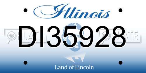 DI35928 Illinois License Plate