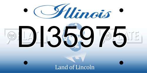 DI35975 Illinois License Plate