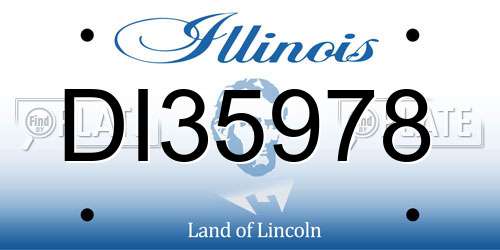 DI35978 Illinois License Plate