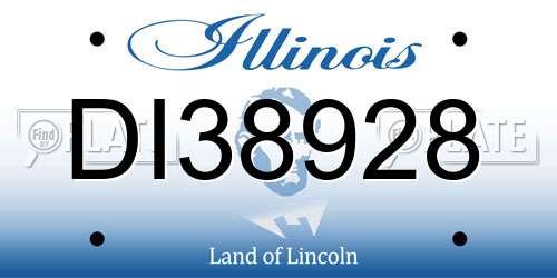 DI38928 Illinois License Plate