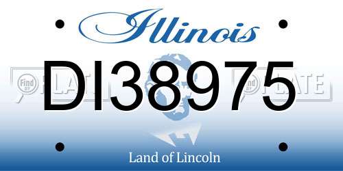DI38975 Illinois License Plate
