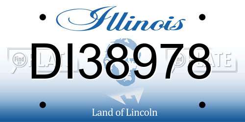 DI38978 Illinois License Plate