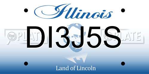 DI3J5S Illinois License Plate
