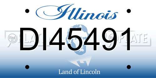 DI45491 Illinois License Plate