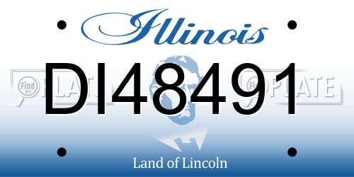 DI48491 Illinois License Plate