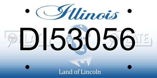 DI53056 Illinois License Plate
