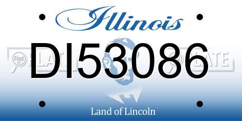 DI53086 Illinois License Plate