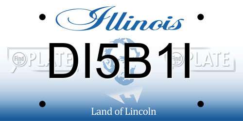 DI5B1I Illinois License Plate