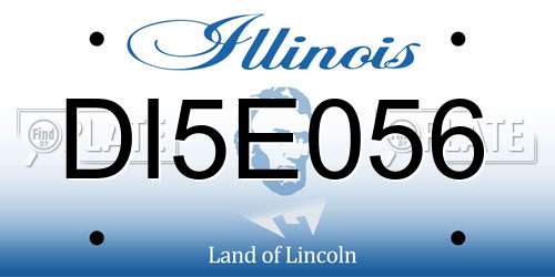 DI5E056 Illinois License Plate