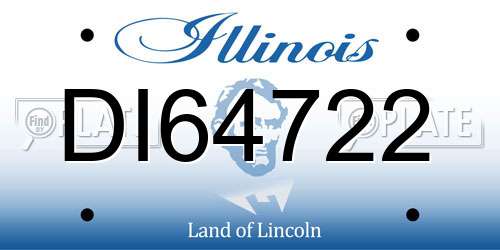 DI64722 Illinois License Plate