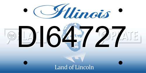 DI64727 Illinois License Plate